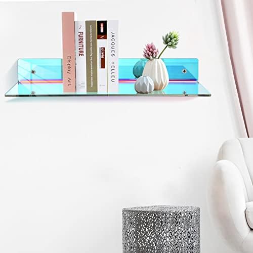 Iridescent Acrylic Floating Shelves 4 Pieces