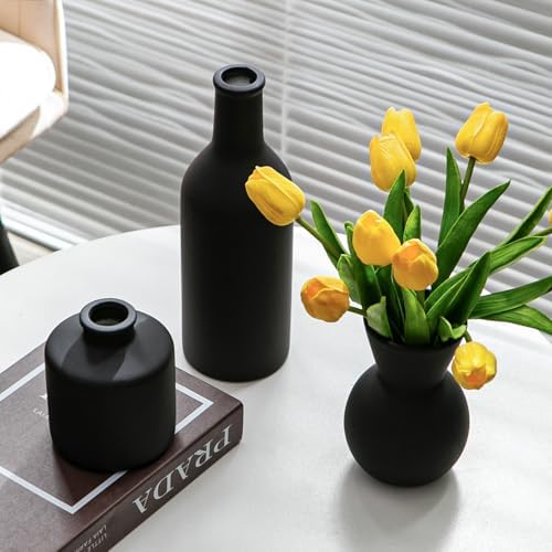 Modern Ceramic Flower Vase Set - 3pcs Table Centerpiece