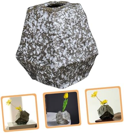 PRETYZOOM Modern Ceramic Vase Abstract Rock Design