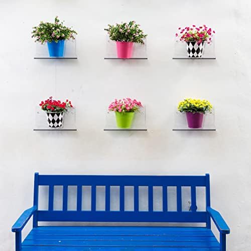 Yalikop 10 Piece Acrylic Floating Wall Shelf Set