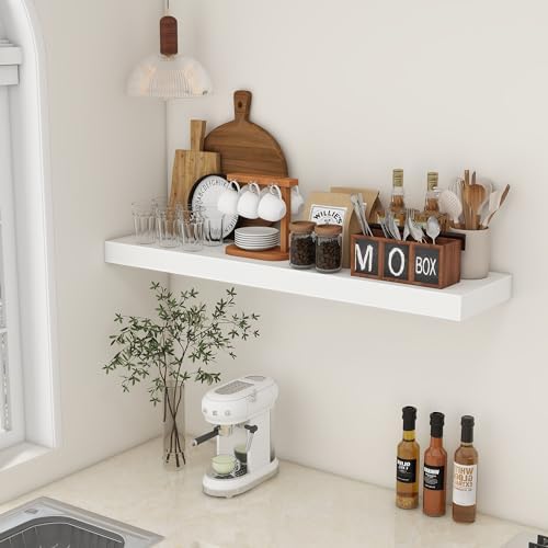 FLYJOE White Floating Shelves 48x12 Wall Set