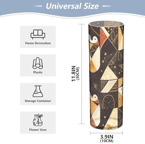 Penguin Rose Gold Plastic Hurricane Candle Holder for Home Decor