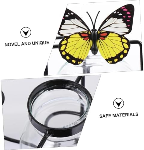 PRETYZOOM Pedicab Glass Hydroponic Vase with Iron Holder