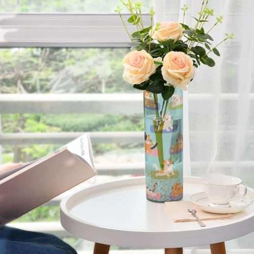 Cute Cartoon Cat Plastic Vase 118 x 39 Inch