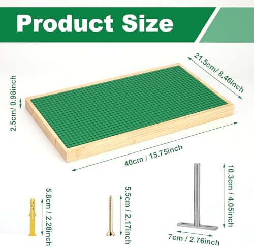 Vivise Display Shelves for Building Bricks 48x24 Wood Wall Mount