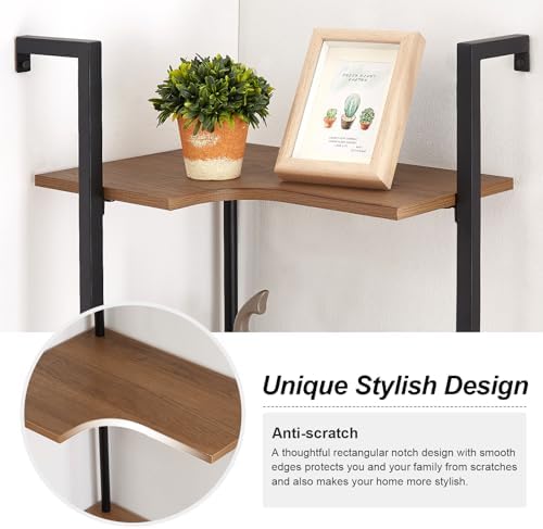 Freexployer 5 Tier Corner Shelf with Metal Frame