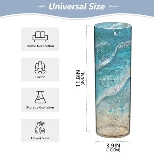 Blue Beach Starfish Plastic Vase for Decor