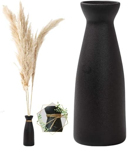Lontcs WZ-2 Black Ceramic Vase for Pampas Grass
