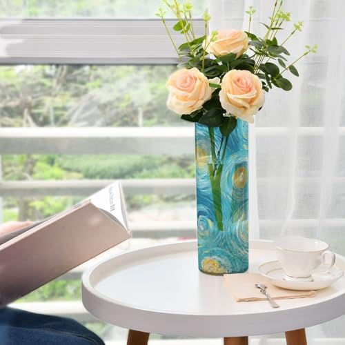 Blue Yellow Sky Plastic Hurricane Floating Candle Holder 118 x 39 Inch Decor