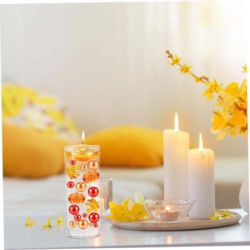 Floral Holder Vase Acrylic Floating Candle Decor Centerpiece for Home Wedding