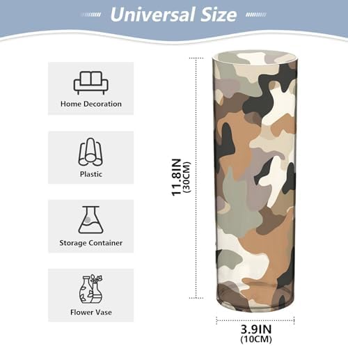 Camouflage Retro Plastic Hurricane Candle Holder Modern Decor