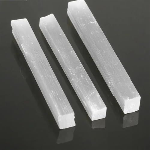 AtkitS Natural Quartz Crystal Selenite Stick Wand