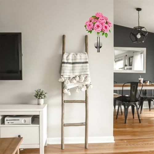 Gold Wall Decor Plant Vase Metal Tube Holder 1 Pcs