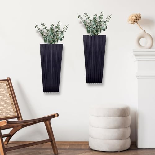 2PCS Modern Farmhouse Wall Planters for Dried Flowers and Artificial Plants