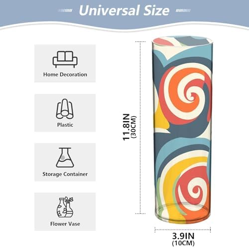 Bold Lines Spiral Shape Plastic Hurricane Candle Holder 118 x 39 Inch
