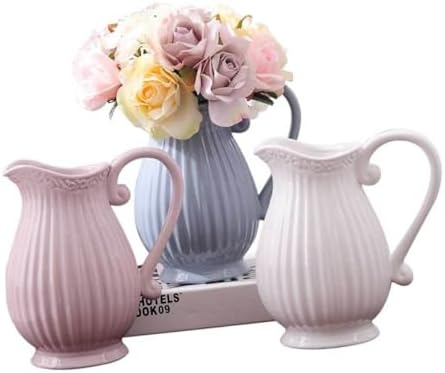 LIFKOME Ceramic Grey Decorative Vase Minimalist