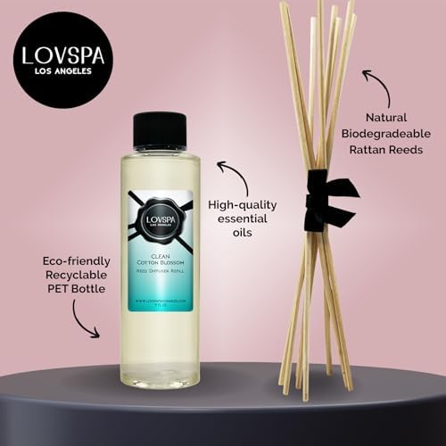 LOVSPA Cotton Blossom Reed Diffuser Oil Refill with Sticks
