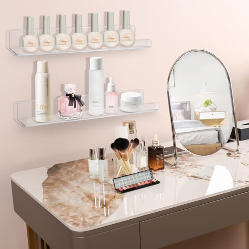 Boxalls Acrylic Clear Floating Shelves 4 Pack