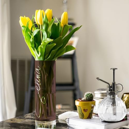 Custom Brown Red Vase for Centerpieces and Farmhouse Decor