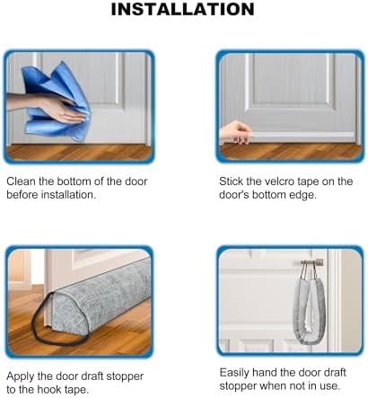 QUOLIX Triangle Door Draft Stopper 32 Inches Gray