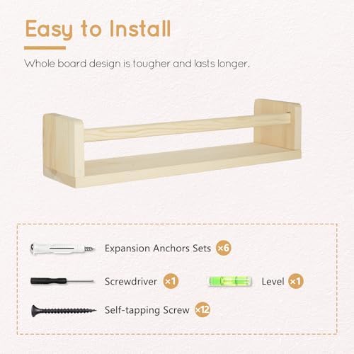 SwaaVee 3-Piece Floating Book Shelves for Wall