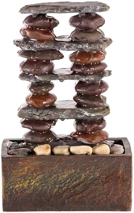 Alpine Corporation TT8002 12 Inch Brown Tabletop Fountain