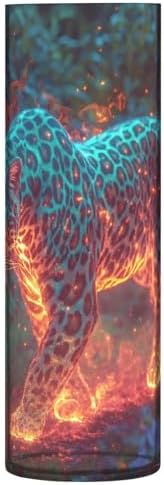 Turquoise Flash Leopard Plastic Vase 118x39 Inch