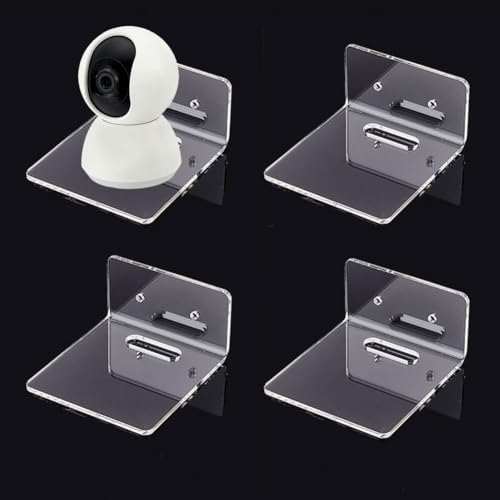 PH PandaHall 4pcs Clear Acrylic Floating Wall Shelves
