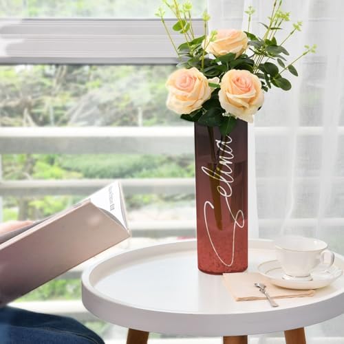 Custom Black Red Gradient Vase for Home Decor