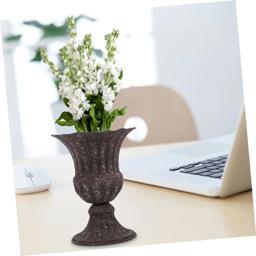 Elegant Dried Flower Vase Wrought Iron Planter for Home and Garden