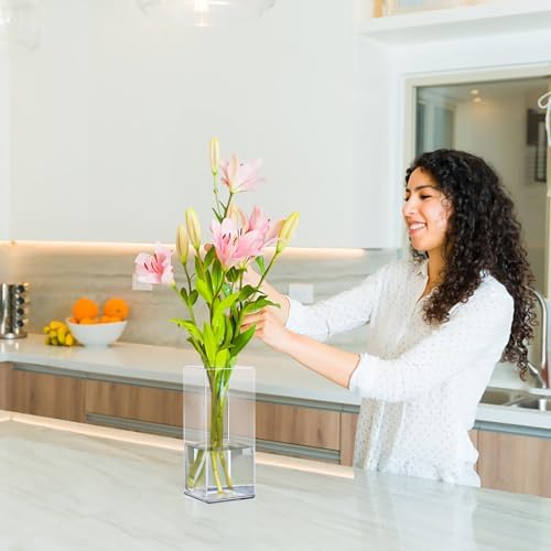 Suream Acrylic Vases for Centerpieces 4 W x 10 H