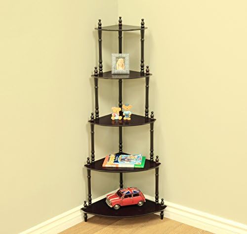Frenchi Home Furnishing 5-Tier Corner Stand Mahogany