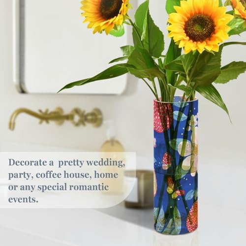 Cute Lychee Royal Blue Plastic Flower Vase 118 x 39 Inch