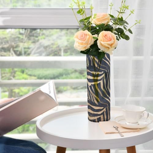 Animal Stripe Blue Plastic Hurricane Vase 118 x 39 Inch