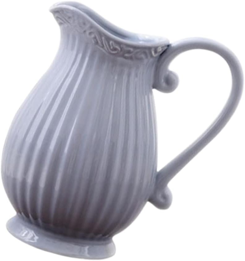 Mobestech Grey Ceramic Dried Flower Vase for Elegant Table Display