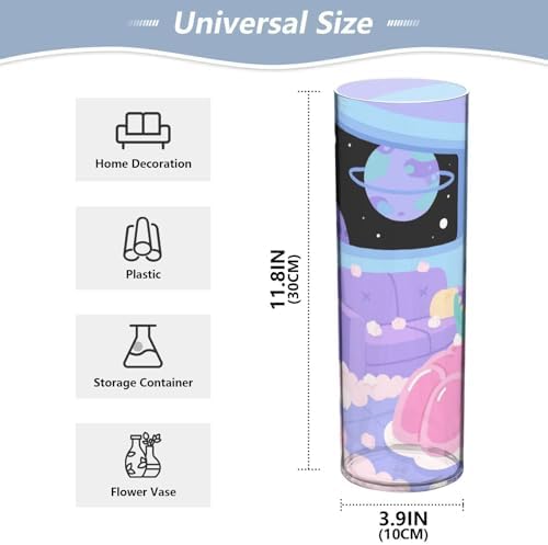Cartoon Astronauts Dinosaur Purple Plastic Vase 118 x 39 Inch