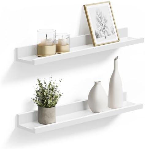 SONGMICS Floating Shelves Set of 2 Wall Mount