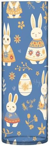 Rabbit Easter Egg Blue Plastic Hurricane Candle Holder 118 x 39 Inch Decor Vase