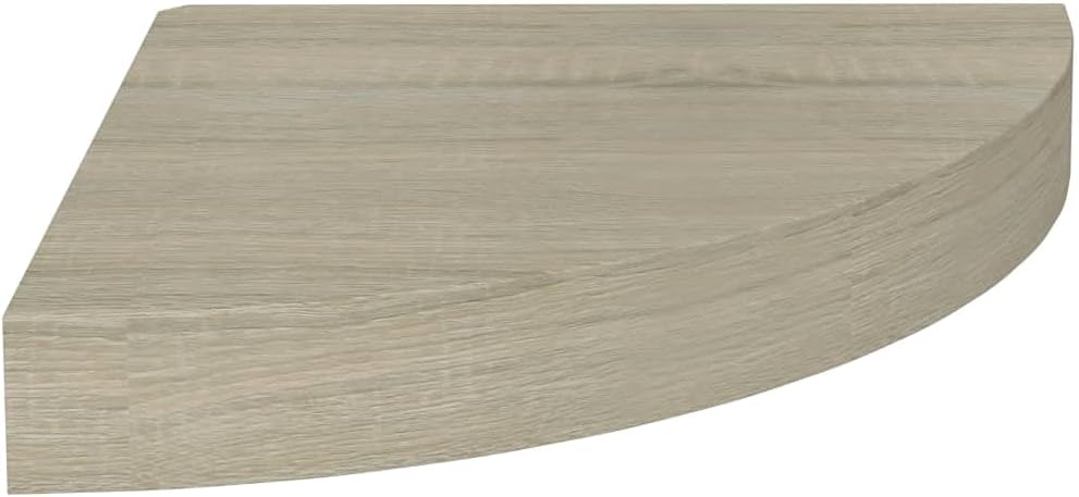 Floating Corner Shelf Oak 98x98x15 MDF for Home Decor