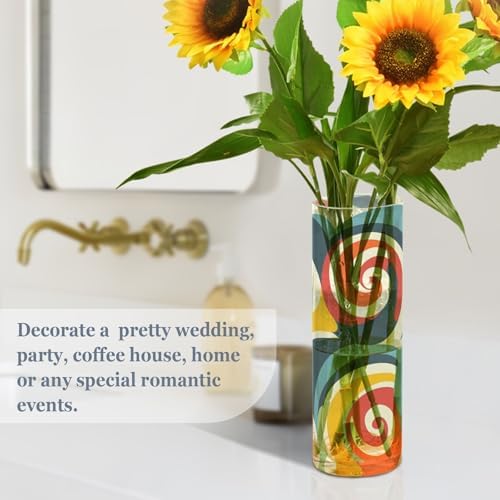 Bold Lines Spiral Shape Plastic Hurricane Candle Holder 118 x 39 Inch