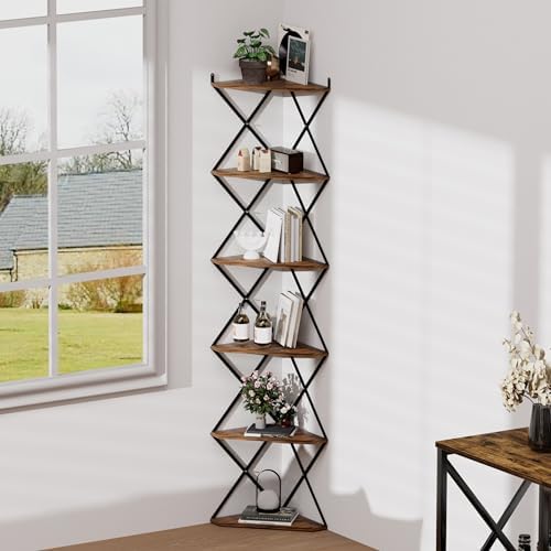 IRCPEN 6 Tier Wall Mounted Corner Shelf Stand