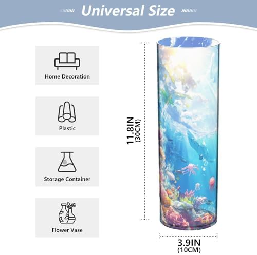 Blue Whale 13 Plastic Flower Vase 118 x 39 Inch Decorative