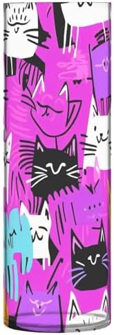 Peach Punk Cats Colorful Cartoon Plastic Vase 118 x 39 Inch