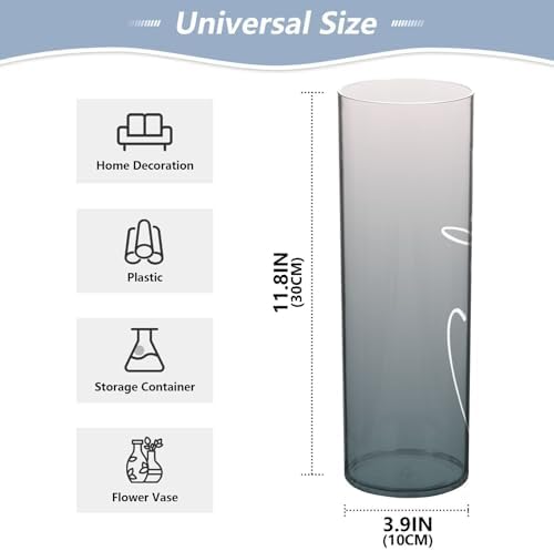J JOYSAY Custom Grey Gradient Vase for Centerpieces