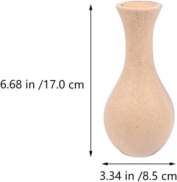 Happyyami 4pcs Unfinished Wood Vase DIY Painting Kit