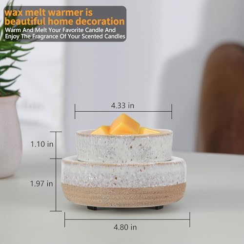 Ceramic Wax Melt Warmer 3-in-1 Electric for Candles and Essential Oils