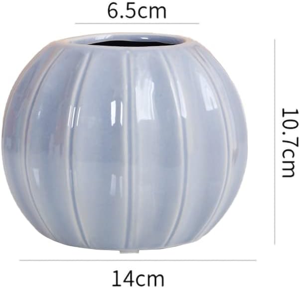 WAIT FLY Creative Pumpkin Shape Ceramic Vase - Purple