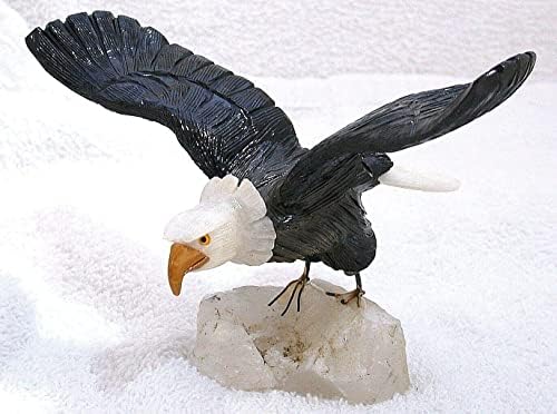 Peruvian Carved Black Onyx Snow Quartz Fountain Stone