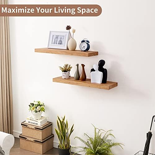 Axeman Reclaimed Elm Floating Wall Shelves 2PCs