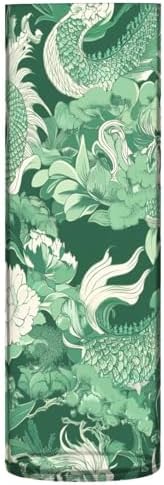 Green Retro Flower Dragon Hurricane Vase 118 x 39 Inch Decorative Holder